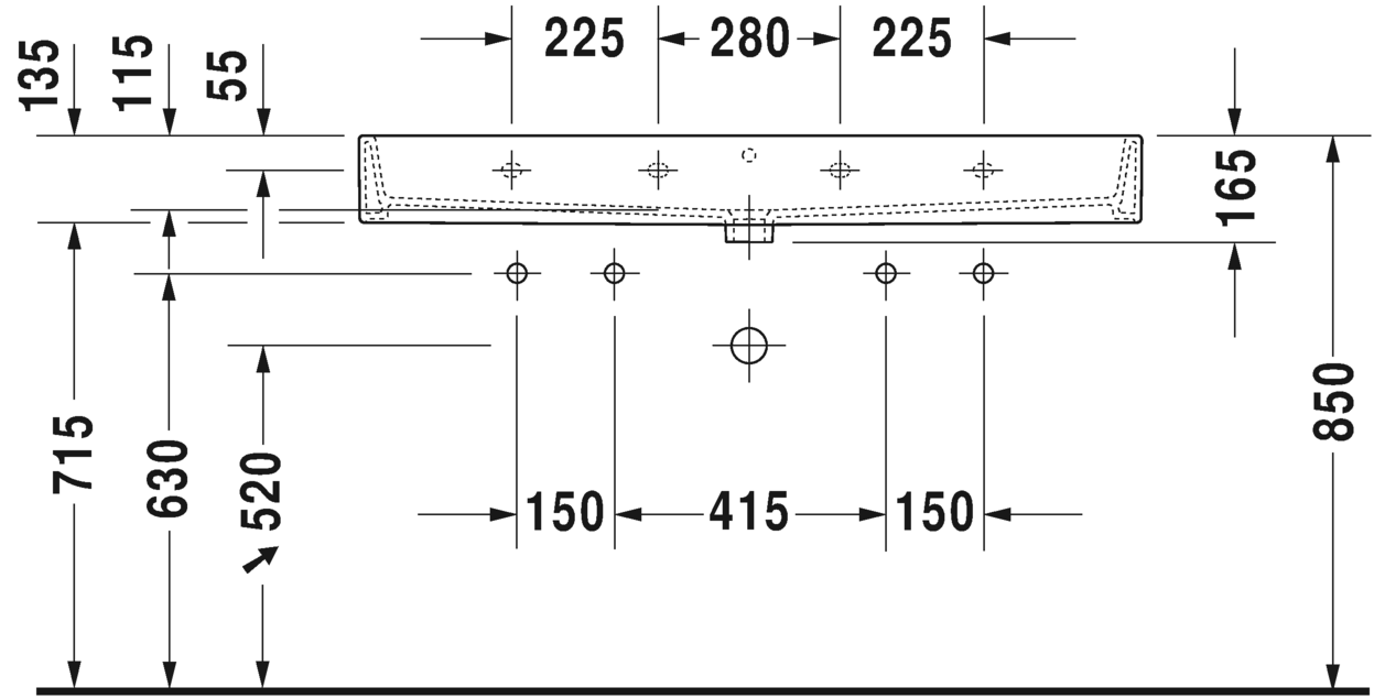 Раковина подвесная Duravit Vero Air 2350120024 120х47см
