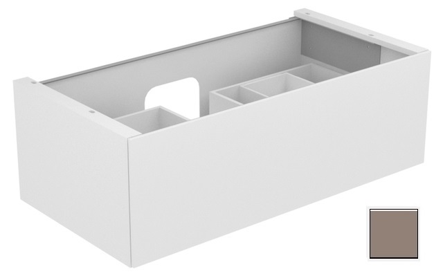 Тумба подвесная под раковину KEUCO EDITION 11 31351 370000 с одним выдвижным фронтом, корпус/фасад структурный лак, трюфель