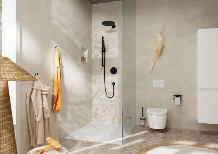 Ручной душ -"палочка" HANSGROHE Pulsify S 24126670 100 1jet, EcoSmart+, Чёрный матовый