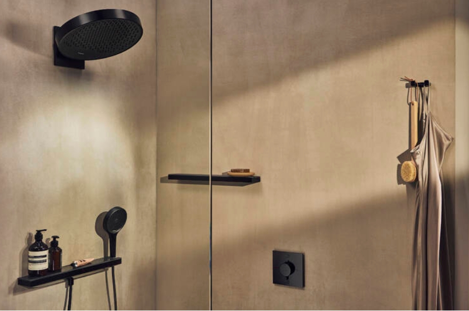 Верхний душ круглый настенный HANSGROHE Rainfinity 26234670 360, 1jet, цвет Чёрный матовый