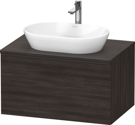 Тумба подвесная под раковину DURAVIT D-Neo DE494705353 800 мм х 550 мм, с консолью, с одним выдвижным ящиком, каштан тёмный