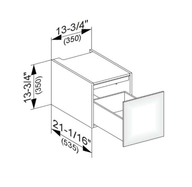 Модуль нижнего шкафа KEUCO EDITION 11 31310 270000 для встройки снизу, с одним выдвижным ящиком, корпус матовый лак/фасад матовое стекло, белый
