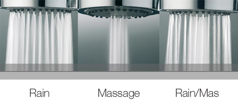 Лейка для душа Bossini Cylindrica 3 режима B00160 Хром