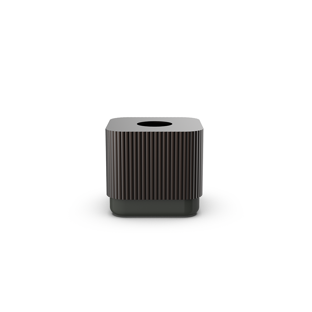 Контейнер для салфеток настольный DECOR WALTHER  OF.LINE KBQ  0670949  13 x 14.5 x 14.5 см, алюминий/фарфор, цвет Mocca/Moor