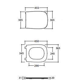 Сиденье для унитаза GLOBO GENESIS GN022BI 455 мм х 365 мм, съёмное, Soft-Close, белое глянцевое