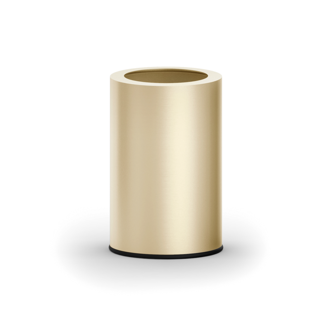Ведро для мусора/бумаг, без крышки DECOR WALTHER  Rooms  0615082      32,5 X Ø 20,5 см,  8,5 л, с внутренним контейнером, нерж. сталь, цвет золото матовое