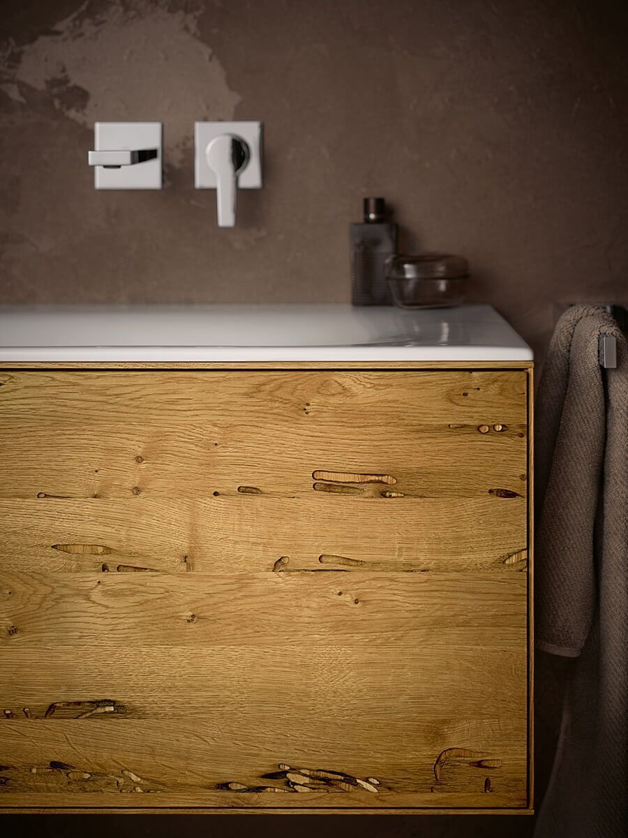 Раковина встраиваемая без отверстия под смеситель Keuco Edition Lignatur 33340 310700