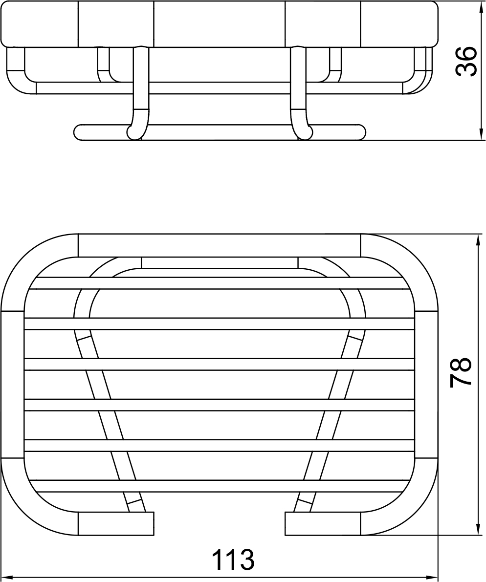 Мыльница-решетка Novaservis  Metalia Wire programme 6049.0  хром