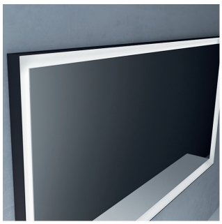 Зеркало прямоугольное с LED - подсветкой для ванной комнаты BMT IKON 801 425 060 01   600х900х35 мм, серый