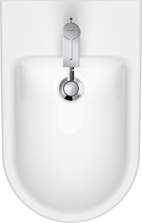 Напольное биде Duravit D-Neo 370 мм х 580 мм, c отверстием под смеситель, с переливом, с креплением, белое
