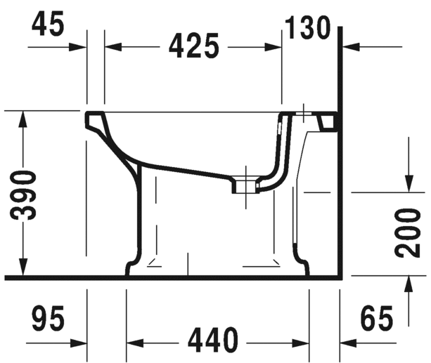 Напольное биде Duravit 1930 0267100000 белое