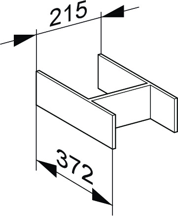 Внутренний разделитель для подвесной тумбы KEUCO EDITION 400 31599 010000 для фронтального ящика глубиной 535 мм
