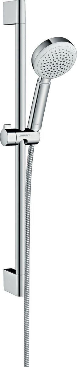 Душевой набор со штангой 65 см Hansgrohe Crometta 100 1jet 26652400 Белый/Хром