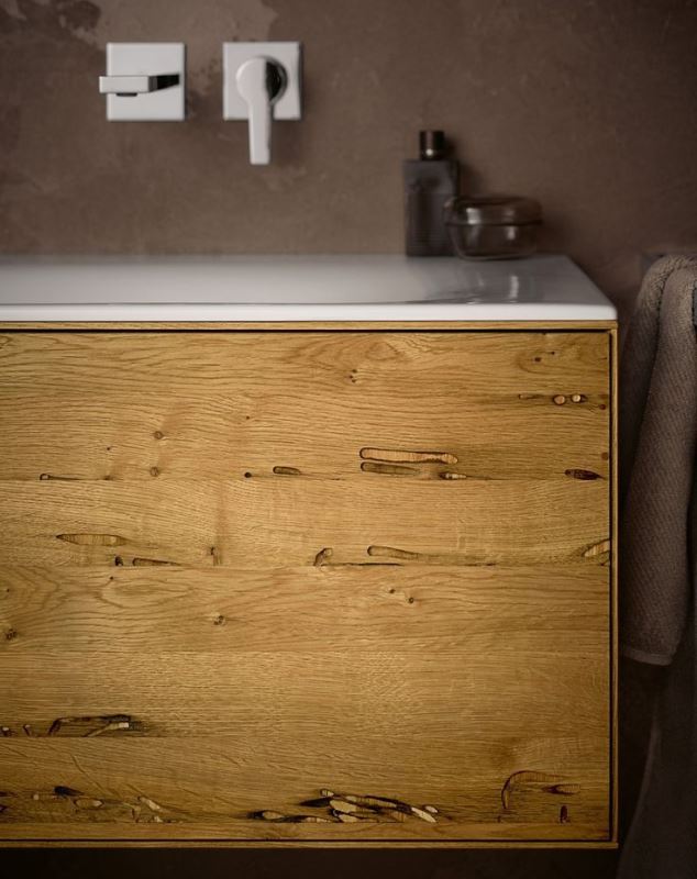 Тумба под раковину Keuco Edition Lignatur 33340 750011 700x400x535 мм фасад венецианский дуб, корпус дуб