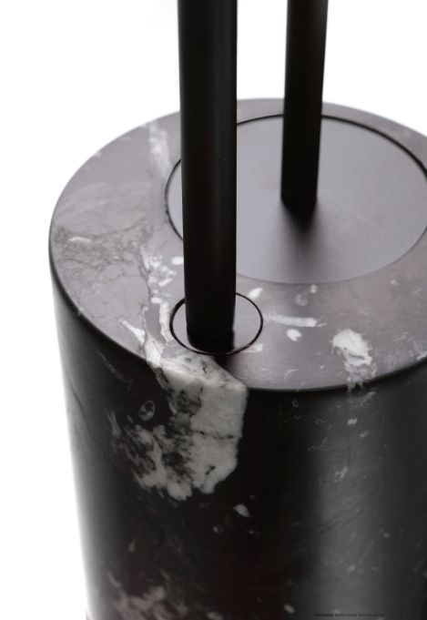 Напольная стойка с ёршиком и держателем для туалетной бумаги BERTOCCI CARRARINO 124 4420 0800 Nero/Чёрный матовый