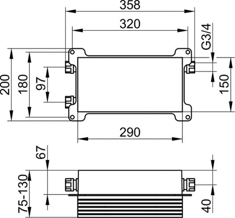Встраиваемая функциональная часть KEUCO meTime_spa 56161 000071 для панели с термостатом на 1 потребителя