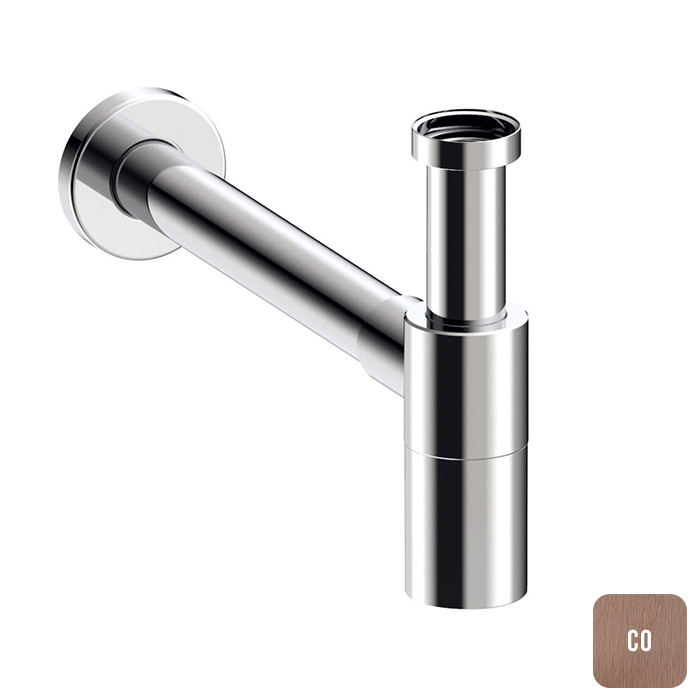 Сифон для раковины цилиндрический ALMAR WASH BASIN E096002.CO из латуни, цвет Copper