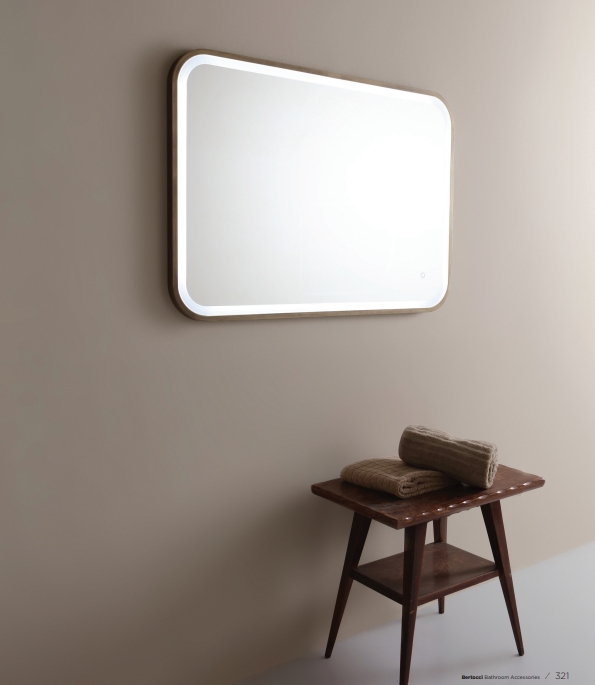 Зеркало с подсветкой BERTOCCI MIRROR DESIGN 146 8356 5050 9746 9795 700 мм х 1000 мм, матовое золото