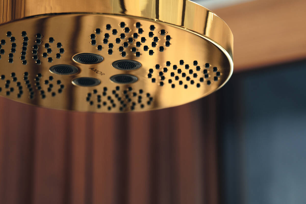 Верхний душ 280 2jet AXOR One 48494670 с потолочным подсоединением, чёрный матовый