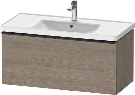 Тумба подвесная под раковину DURAVIT D-Neo DE425603535 984 мм х 452 мм, с одним выдвижным ящиком, дуб терра