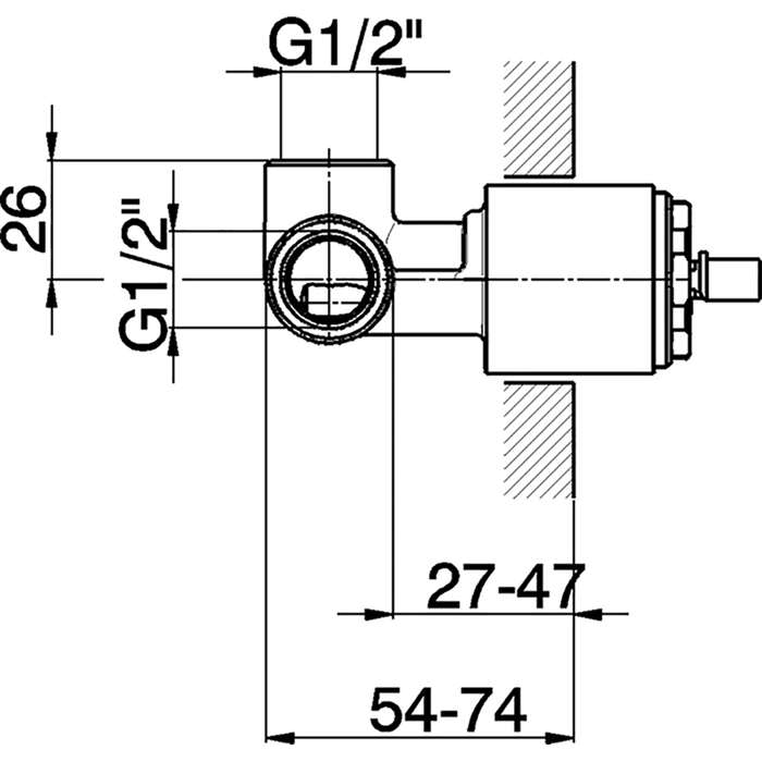 Встраиваемая часть однорычажного смесителя для душа CISAL Less New ZA00530004 цвет Бронза
