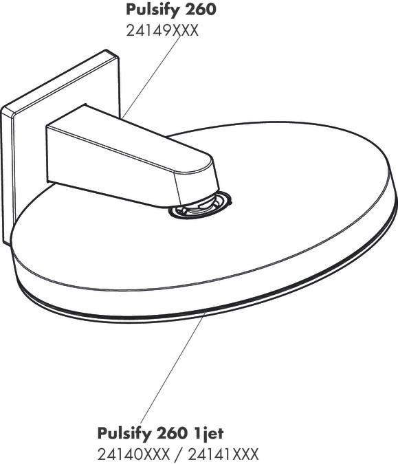 Держатель верхнего душа Hansgrohe Pulsify 24149000 260, хром