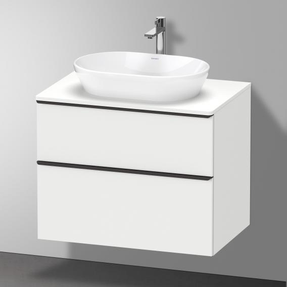 Тумба подвесная под раковину DURAVIT D-Neo DE496701818 800 мм х 550 мм, с консолью, с двумя выдвижными ящиками, белый матовый