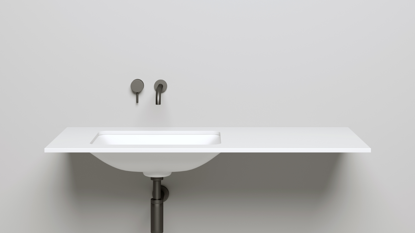 Раковина встраиваемая круглая SALINI MAREA 05 1802205M 550х400х134мм, S-Stone, без донного клапана, цвет Белый матовый