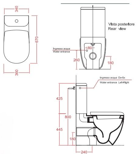 Бачок для напольного унитаза ARTCERAM FILE 2.0 FLC001 01 00 320 мм х 500 мм, белый глянцевый