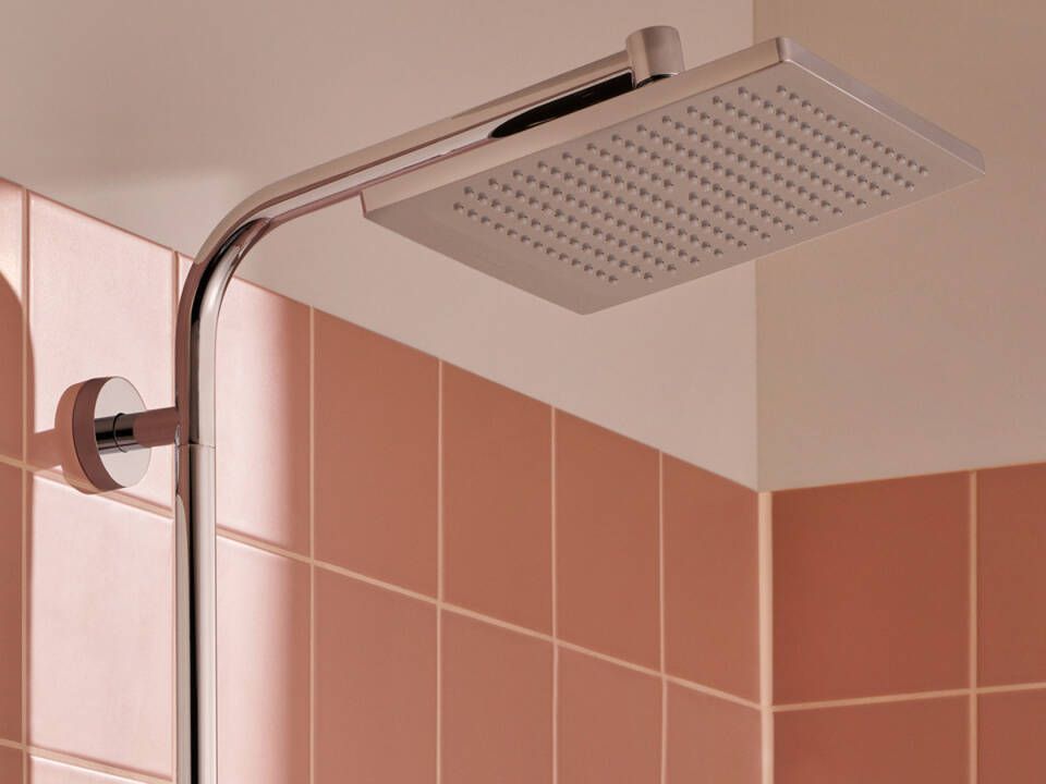 Квадратный верхний душ без держателя Hansgrohe Crometta E 240 1jet 26727670 с EcoSmart, цвет Чёрный матовый