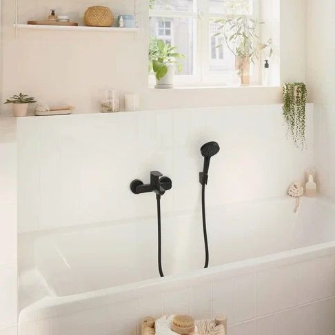 Однорычажный смеситель для ванны HANSGROHE REBRIS S 72440670 Чёрный матовый