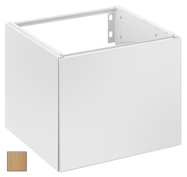 Тумба подвесная под раковину KEUCO EDITION 11 31198 890002 с одной дверцей, петли справа, с амортизатором, корпус/фасад шпон, светлый дуб