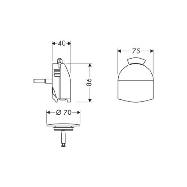 РАСПРОДАЖА Наружная часть излива на ванну HANSGROHE Exafill 58127450 угол наклона 20°, белый