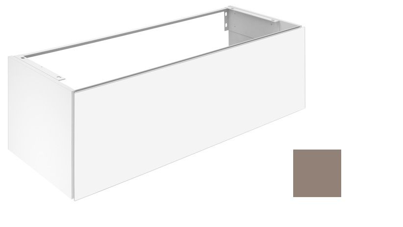 Тумба под умывальник Keuco Plan 32981 140000 корпус лак матовый трюфель, фасад стекло трюфель глянцевый