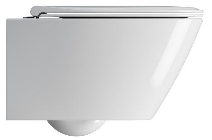 Унитаз подвесной безободковый GSI MODO+ 8415FR411 540 мм х 370 мм, с Swirlflush, с креплением, цвет Белый глянцевый (старый артикул 841511 / 8415FR211)