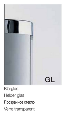 Боковая стенка для прямоугольной кабины Provex S-Lite 0005 SW 05 GL 1000 мм х 1950 мм, блестящий алюминий/стекло прозрачное