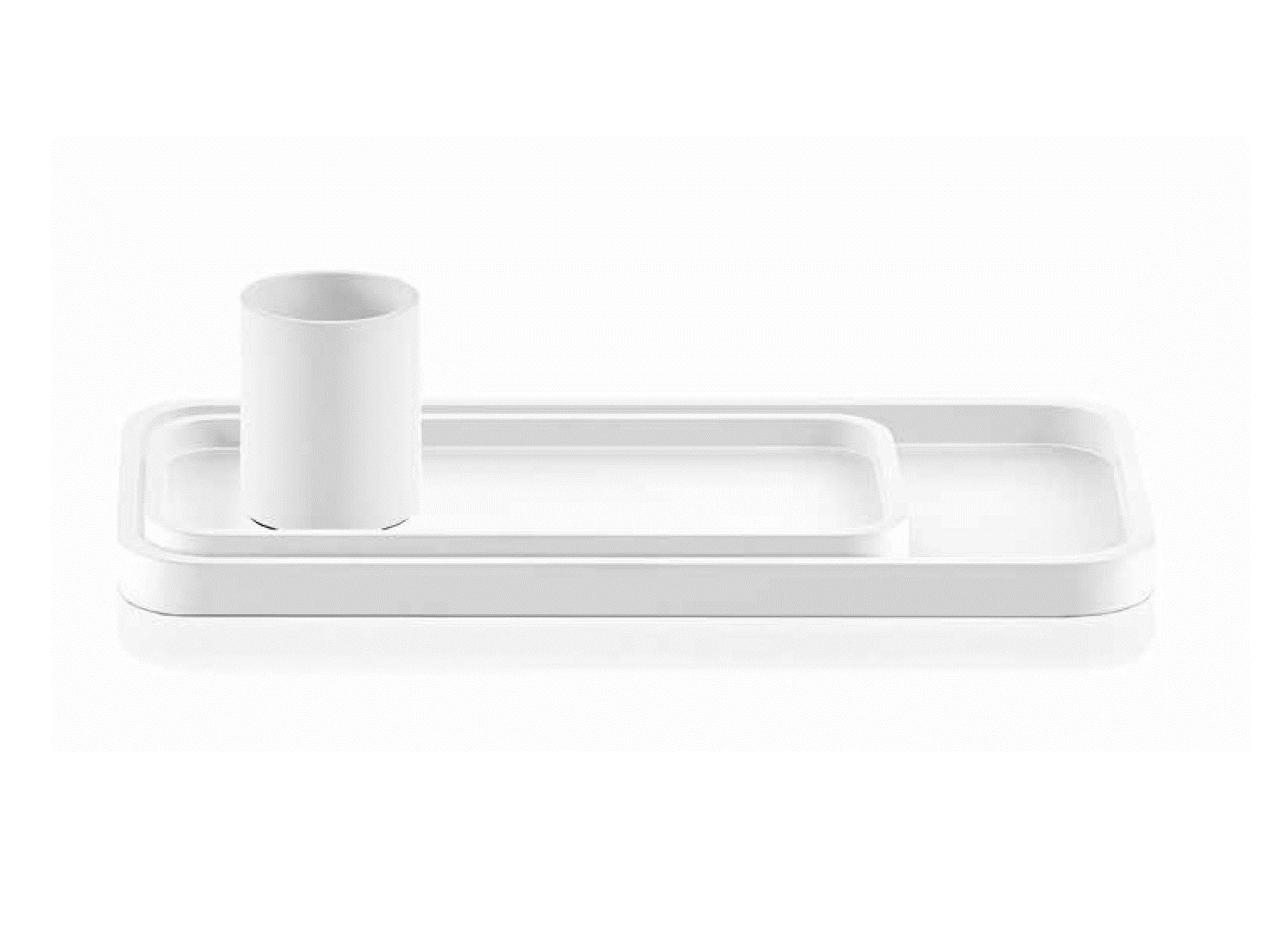 Лоток универсальный большой DECOR WALTHER  STONE TAB L   0975850   2 X 42 X 20,5 см, композит Solid Surface, белый матовый