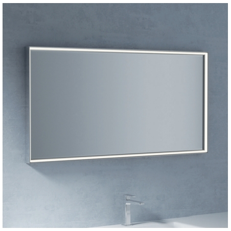 Зеркало квадратное с подсветкой для ванной комнаты BMT IKON 970 425 090 02   900х900х35 мм, серый