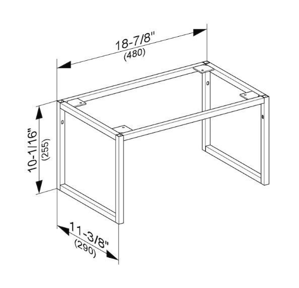 Напольные ножки Keuco Plan 32998 110007 лак антрацит матовый
