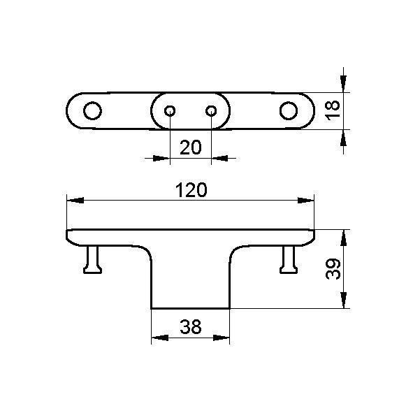Крючок для полотенца двойной Keuco Edition 400 11515 010000 хром