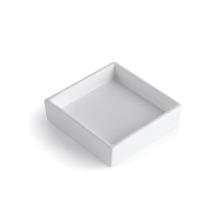 Мыльница квадратная настольная BERTOCCI LE CERAMICHE 123 4605 0000 110 мм х 110 мм, белая глянцевая (изделие снято с производства)