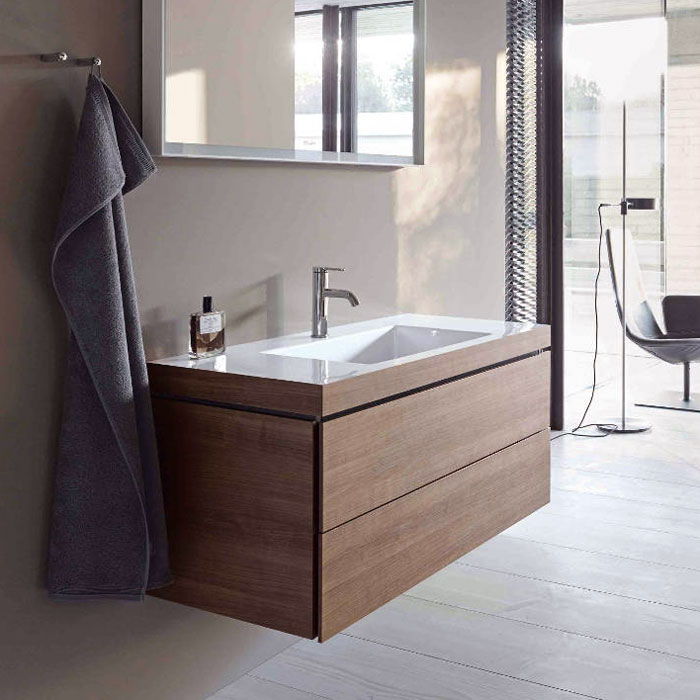 Тумба подвесная с раковиной Duravit L-Cube LC6929O1313 американский орех