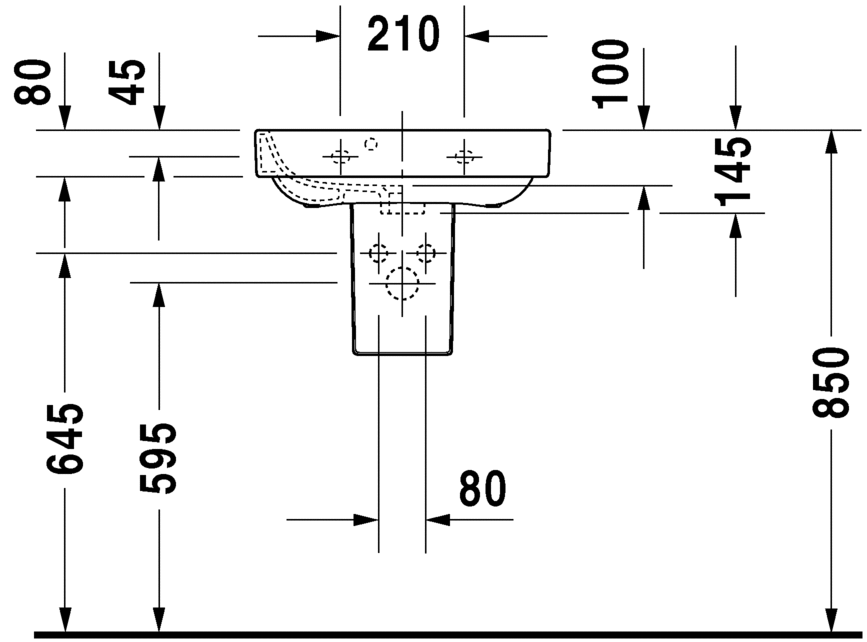 Раковина подвесная Duravit Happy D.2  0709500000 50х36см