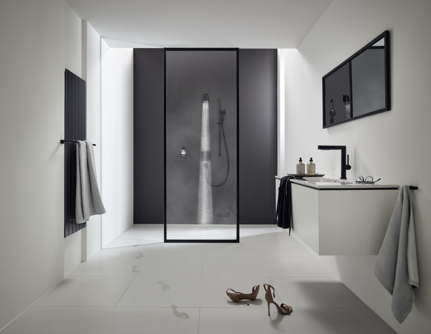 Держатель для банных полотенец HANSGROHE AddStoris 41747670 Чёрный матовый