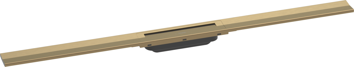 Внешняя часть линейного слива для укорачиваемого душа HANSGROHE RainDrain Flex 56046140 1000 мм, для пристенного монтажа, шлифованная бронза