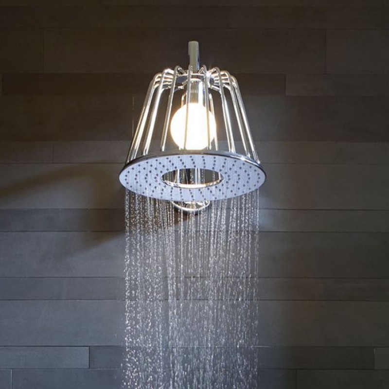 Верхний душ LampShower настенный со встроенным освещением AXOR Nendo 26031000 Хром