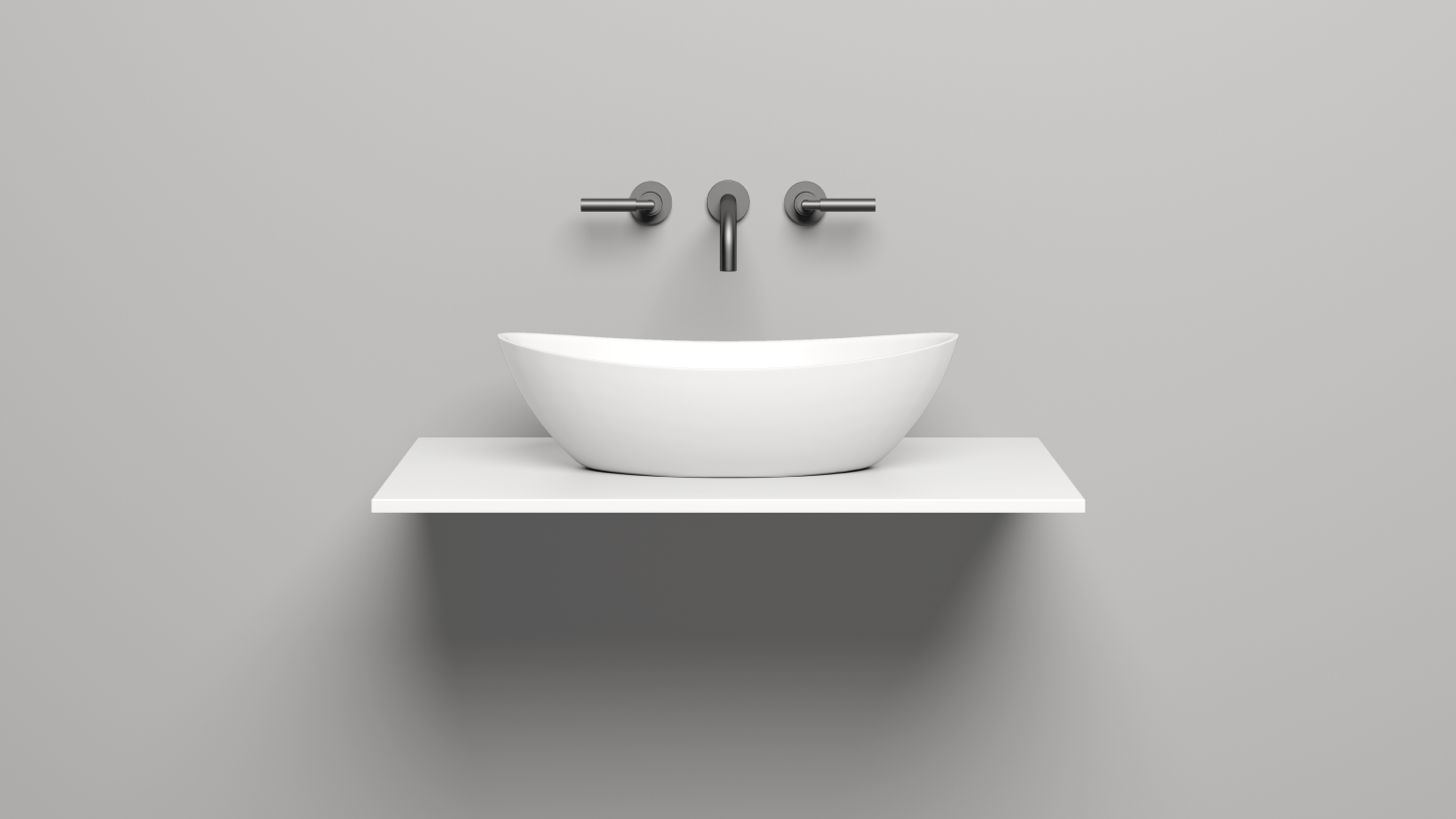 Столешница прямоугольная SALINI COSTA 200121M 800х500х15мм, S-Stone, цвет Белый матовый