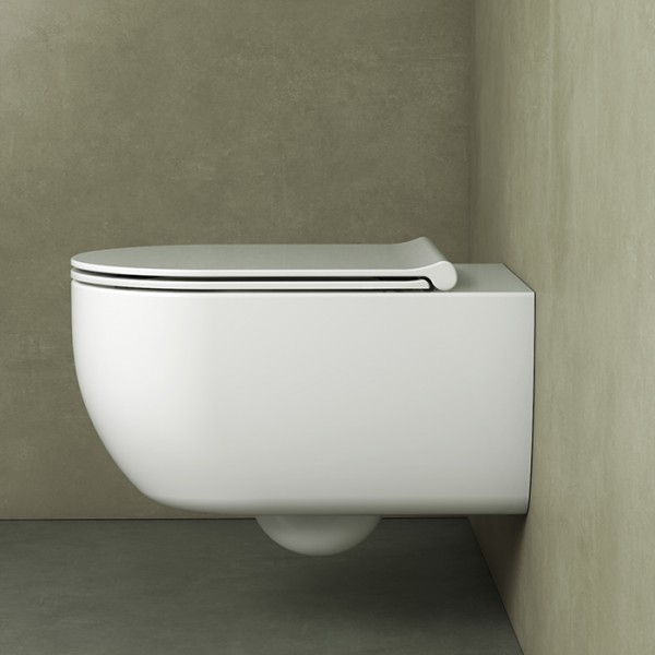 Сиденье для унитаза GLOBO MODE ME020BI 428 мм х 340 мм, с Soft-Close, белое глянцевое