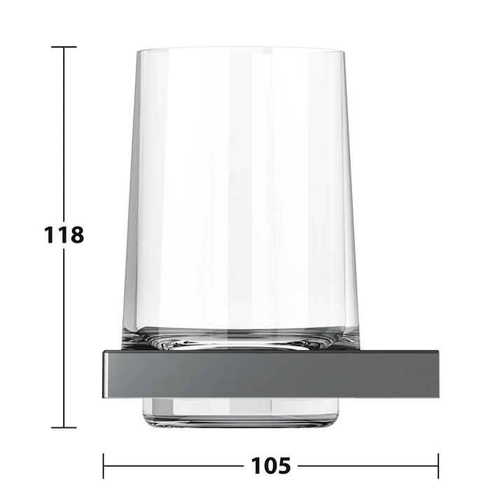 Держатель для стакана KEUCO EDITION 11 11150 139000 Чёрный шлифованный хром