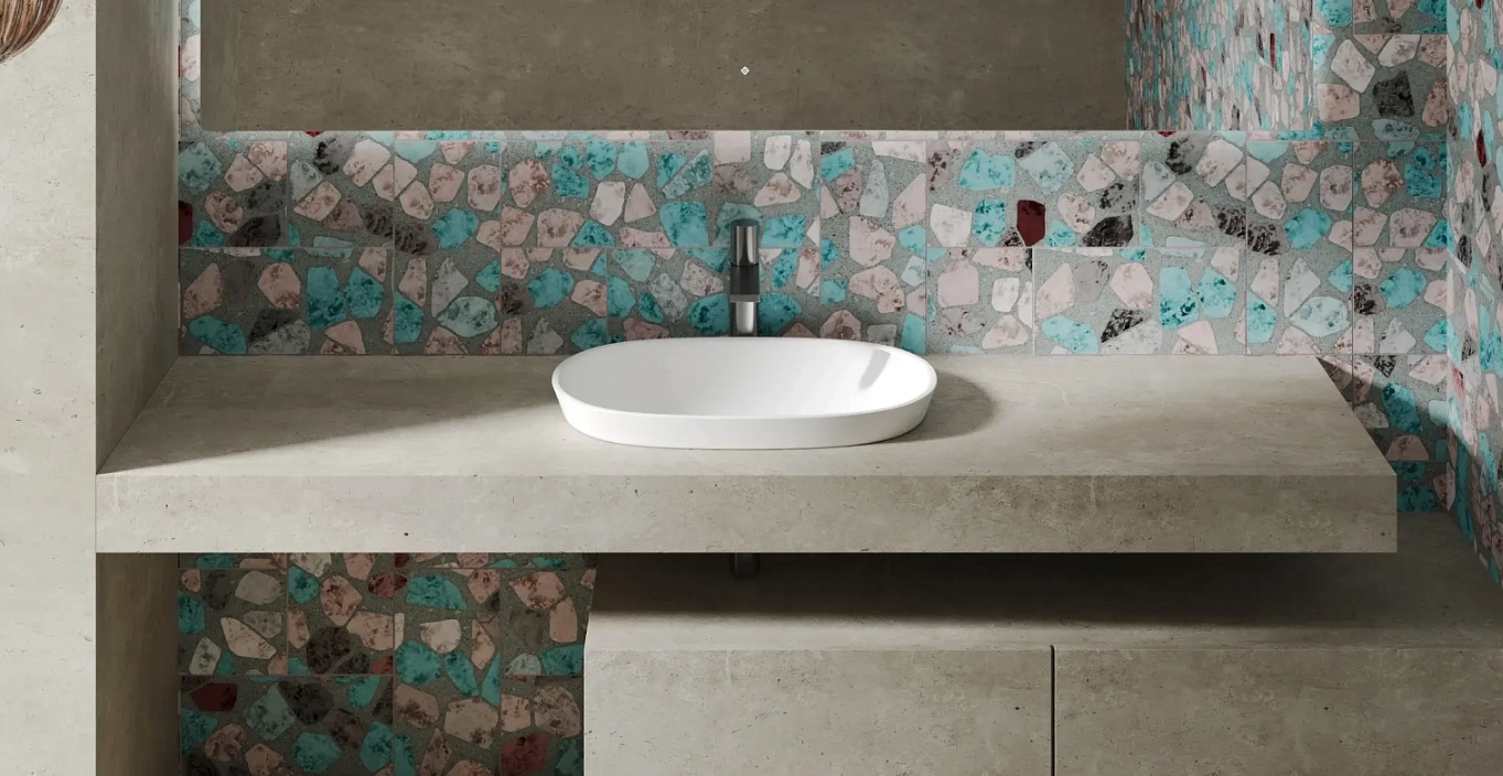 Раковина полувстраиваемая овальная SALINI MAREA 01 1802201M 645х387х165мм, S-Stone, без донного клапана, цвет Белый матовый